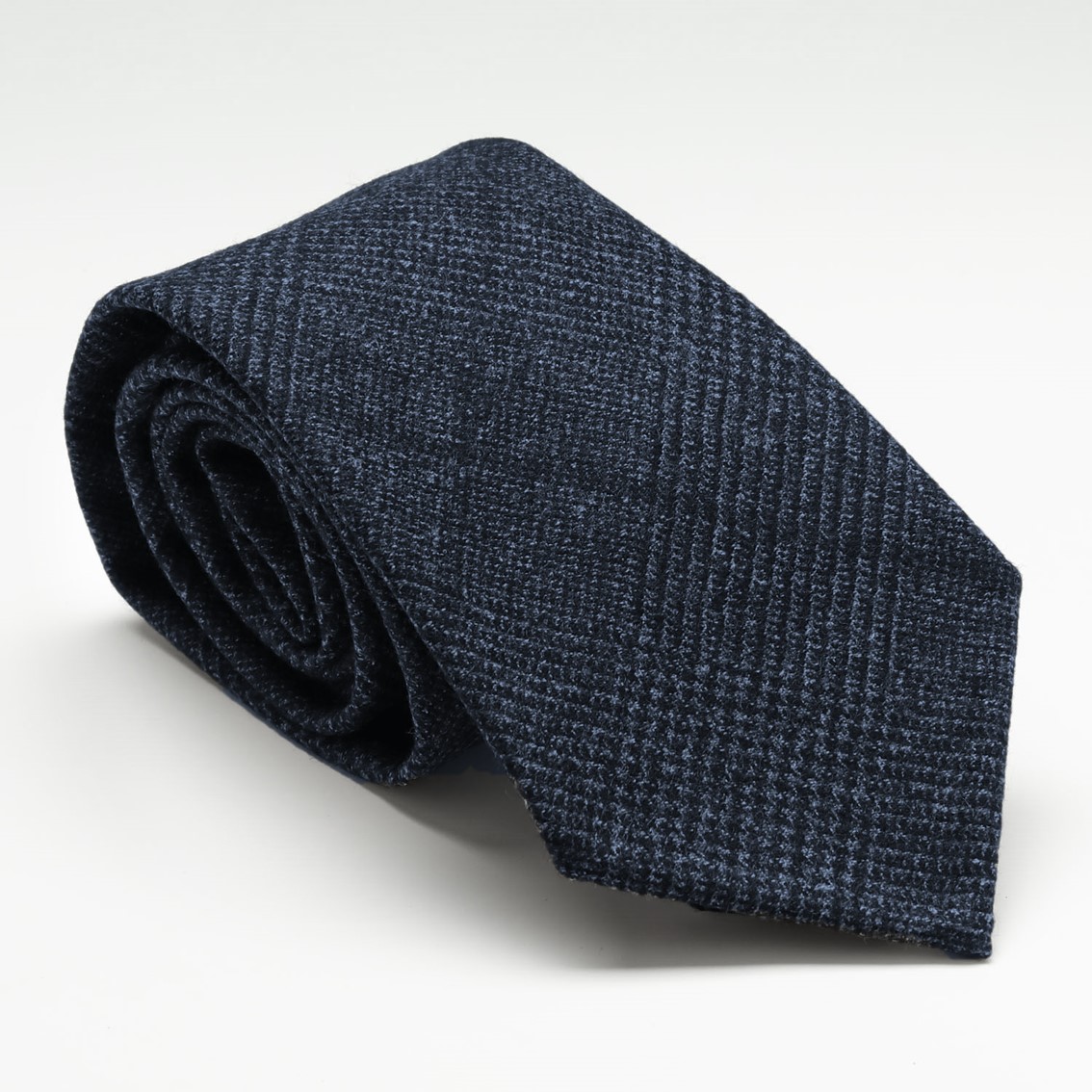 【フランネル/チェック】 高級 手三巻縫製ネクタイ ￥14,000 タリア生地（ﾊﾆｰｳｪｲ）