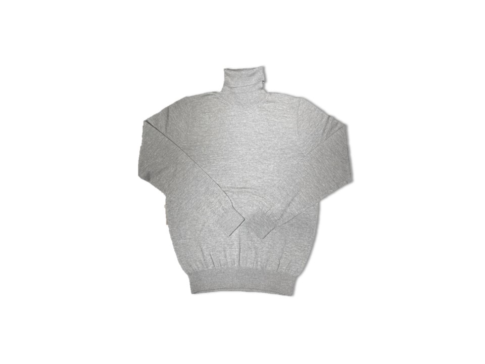 【セーター】タートルネックウール　グレイ